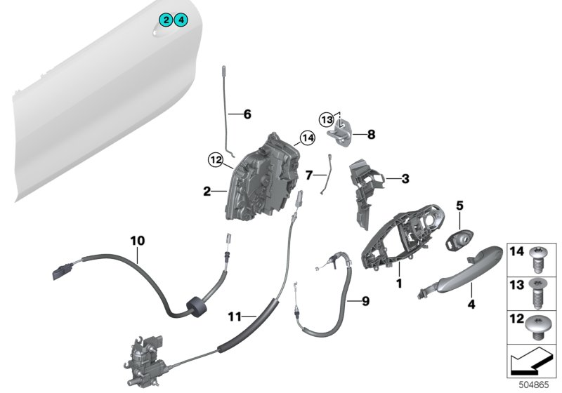 BMW 51-21-7-450-419 AUTOMATIC SOFT CLOSING, FRON