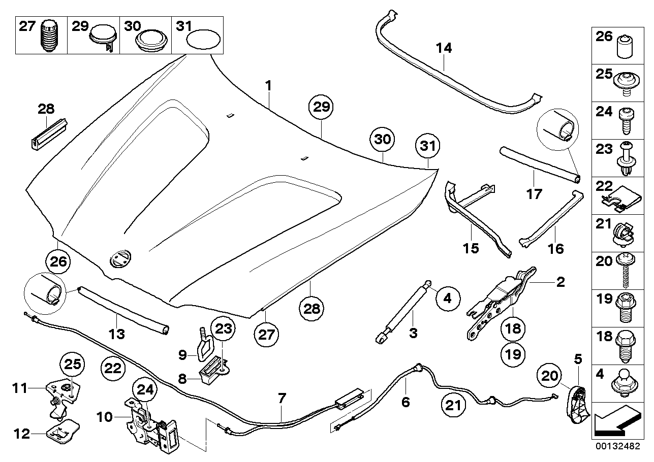 BMW 51-23-3-412-128 Spring Clip