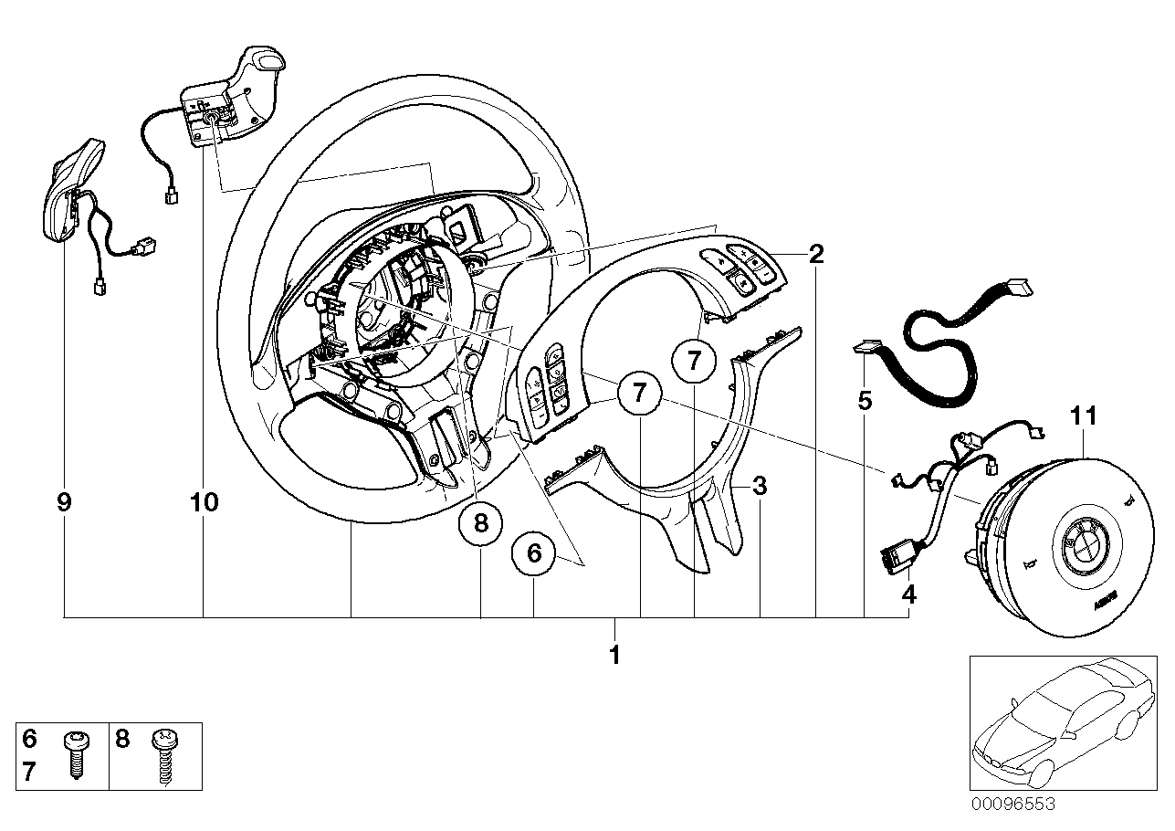BMW 61-31-6-913-803 Rocker-Type Shift Lever, Left