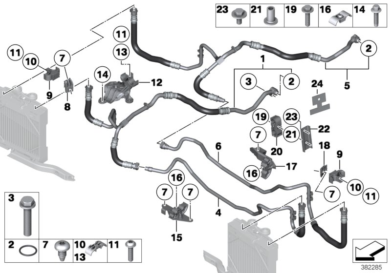 BMW 17-22-7-594-323 Clip, Upper Part