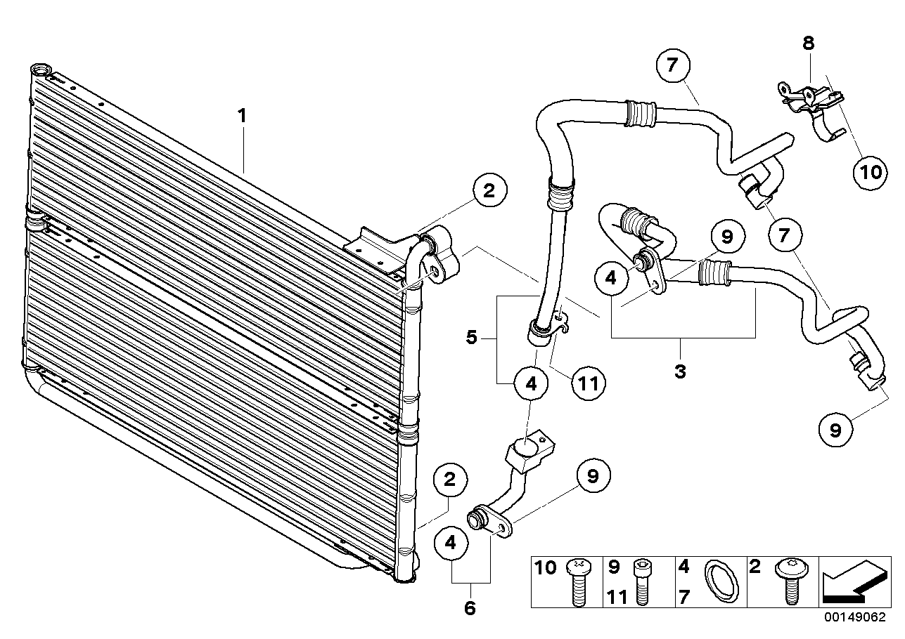 BMW 17-22-7-540-670 Bracket For Engine Oil Cooler Line