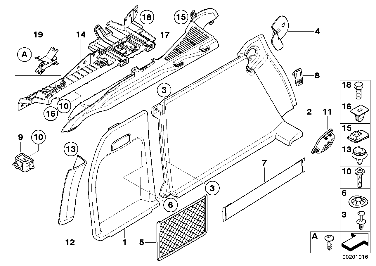 BMW 51-47-9-110-976 Bracket For Hazard Warn. Triangle