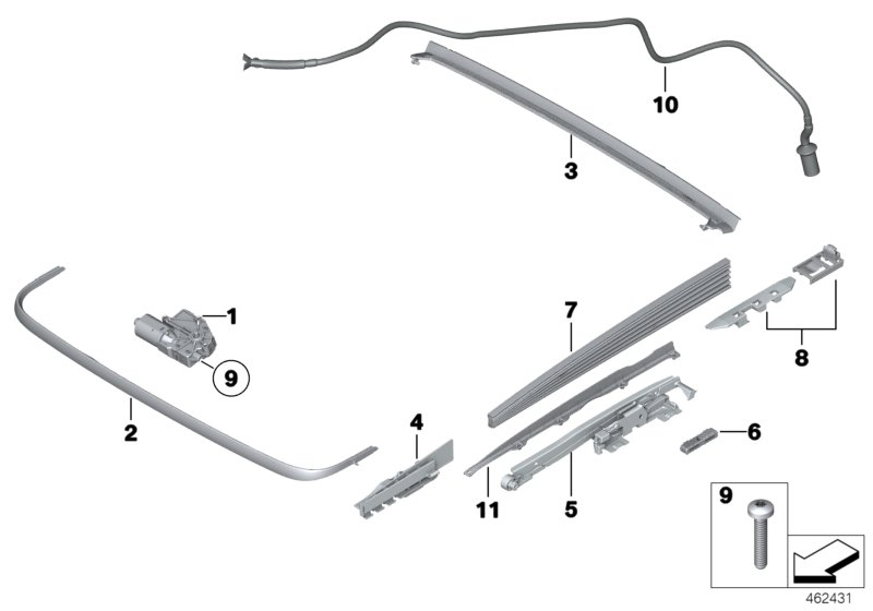 BMW 54-10-7-181-949 Water Outlet Hose Rear