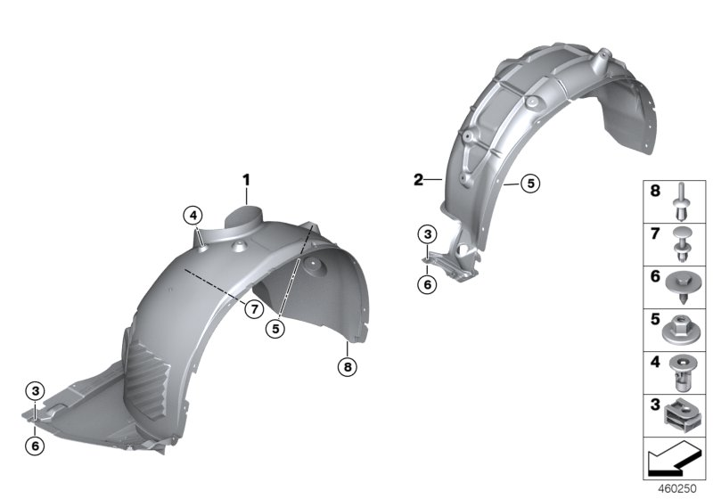 BMW 51-71-7-427-926 Cover, Wheel Housing, Rear Right