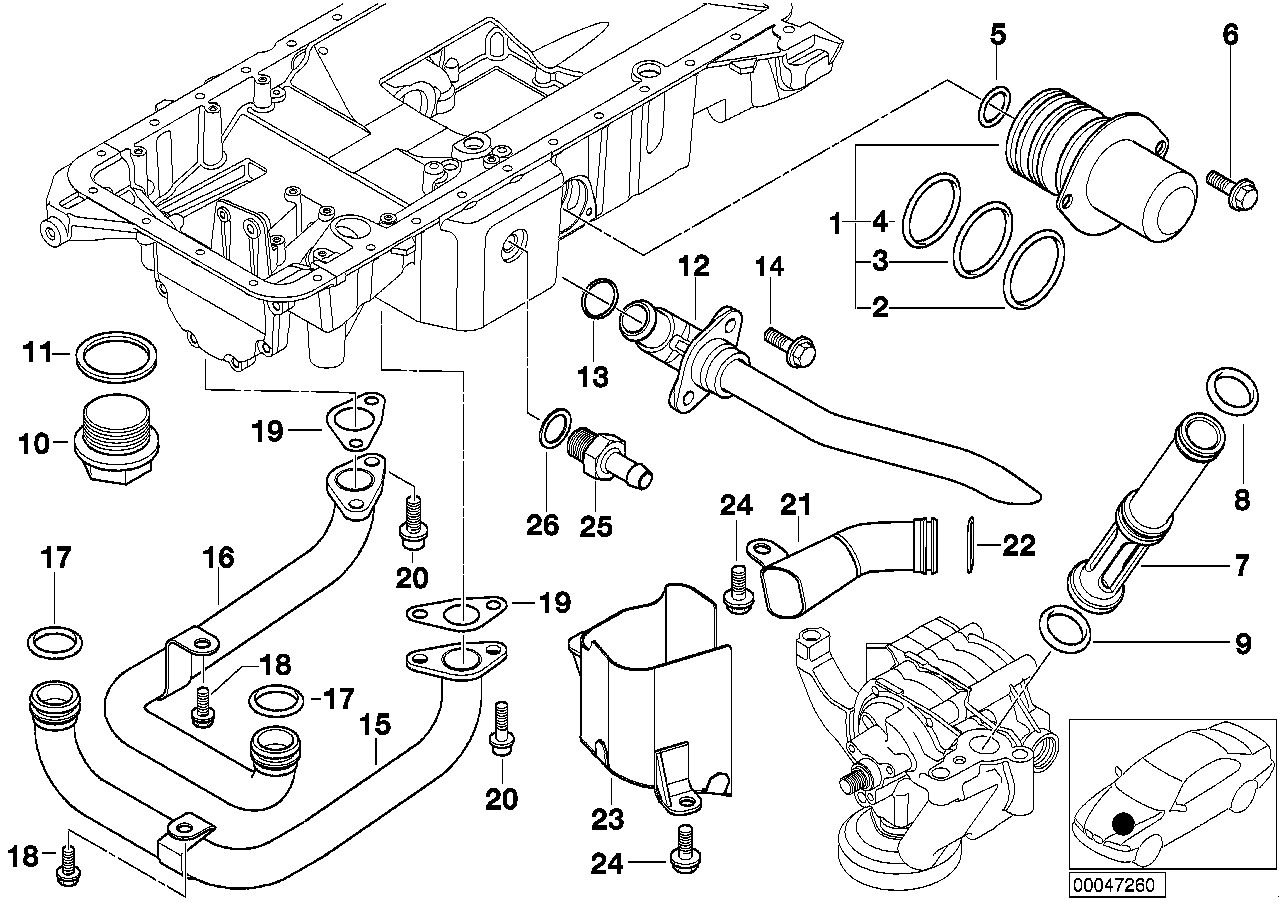 BMW 11-13-7-831-632 Suction Pipe Left
