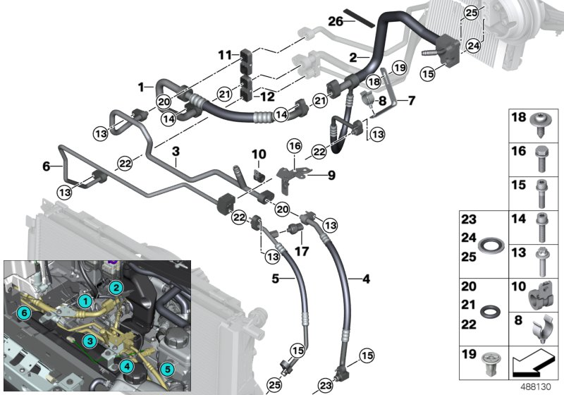 BMW 64-50-9-318-403 BRACKET FOR AIR CONDITIONING