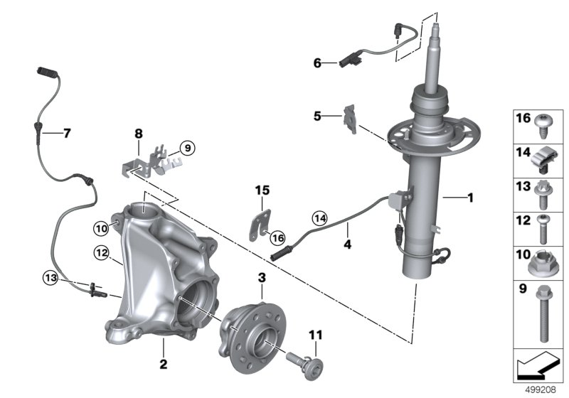 BMW 31-10-7-857-069 Wheel Hub With Bearing, Front