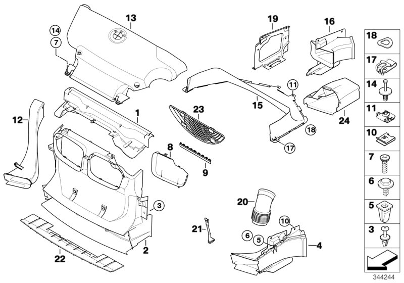 BMW 51-71-7-832-459 Bracket, Left