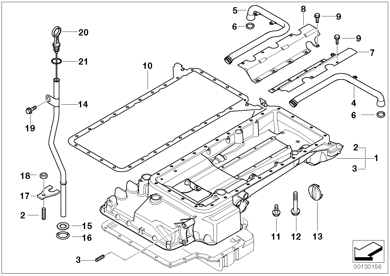 BMW 11-13-1-406-553 Oil Deflector, Left