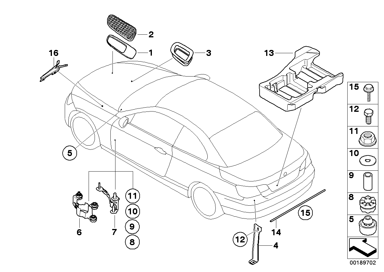BMW 41-00-8-045-821 Holder, Brake Booster
