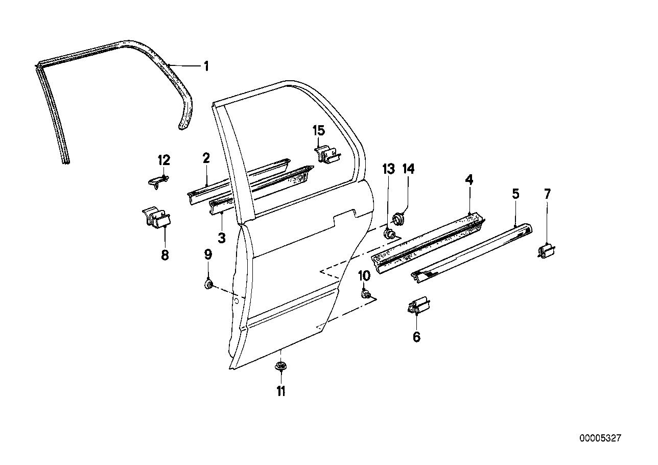 BMW 51-22-1-906-847 Chest Strip, Left Rear