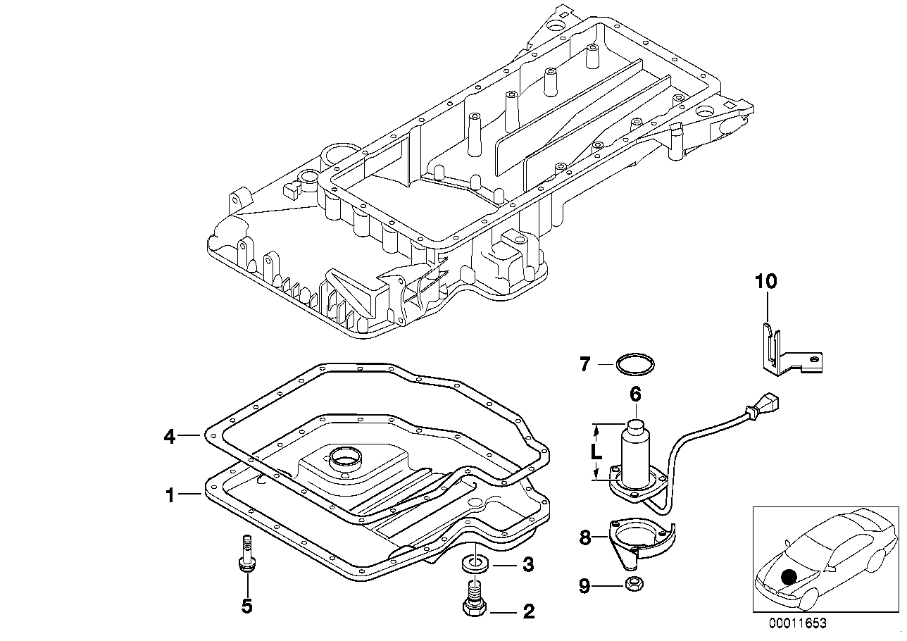 BMW 12-61-1-704-468 Oil-Level Sensor