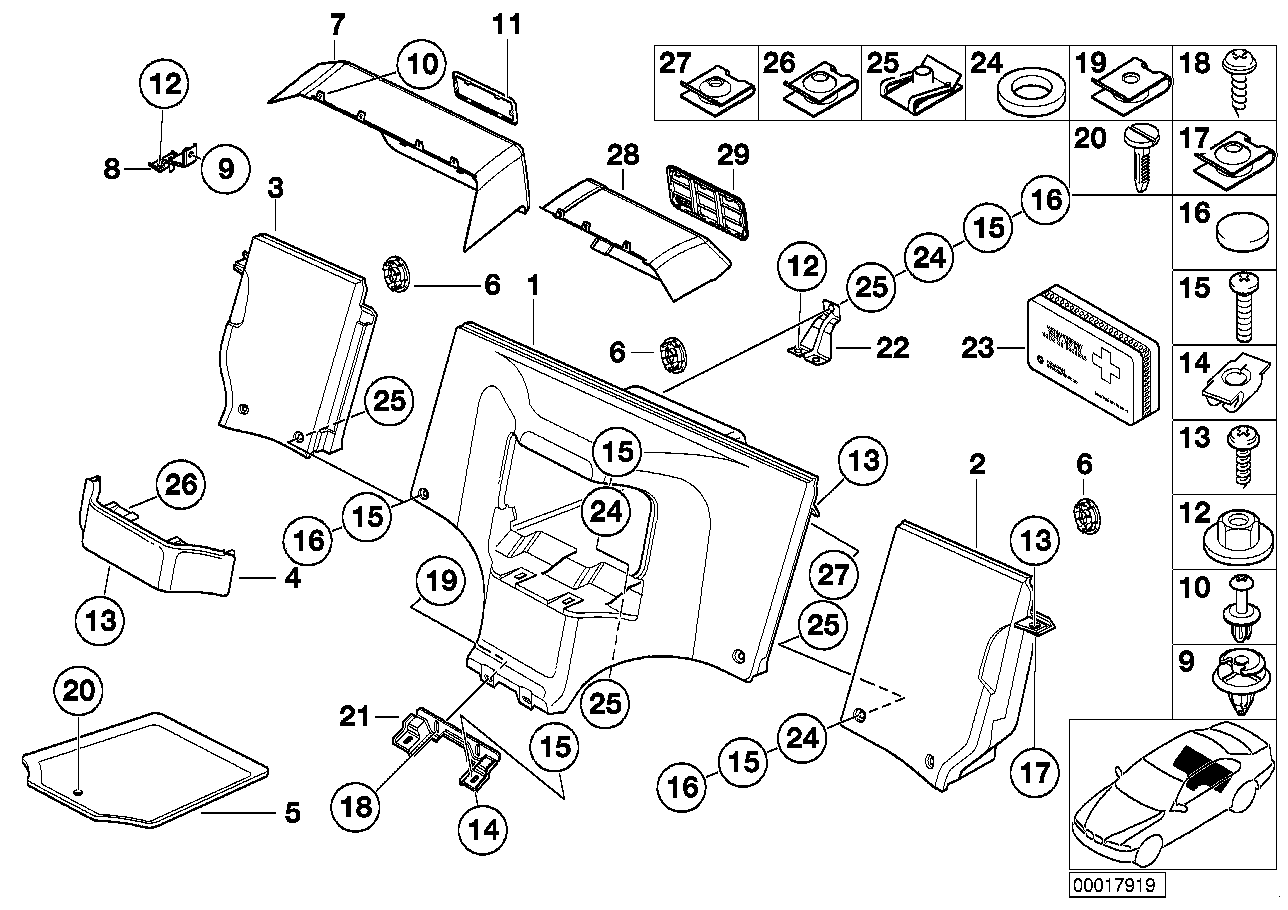 BMW 51-46-8-400-392 Trunk Subwoofer Trim Panel