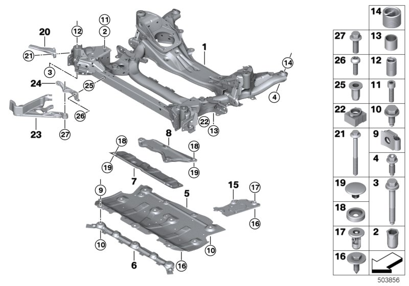 BMW 07-14-6-887-195 CLIP, BOTTOM PART
