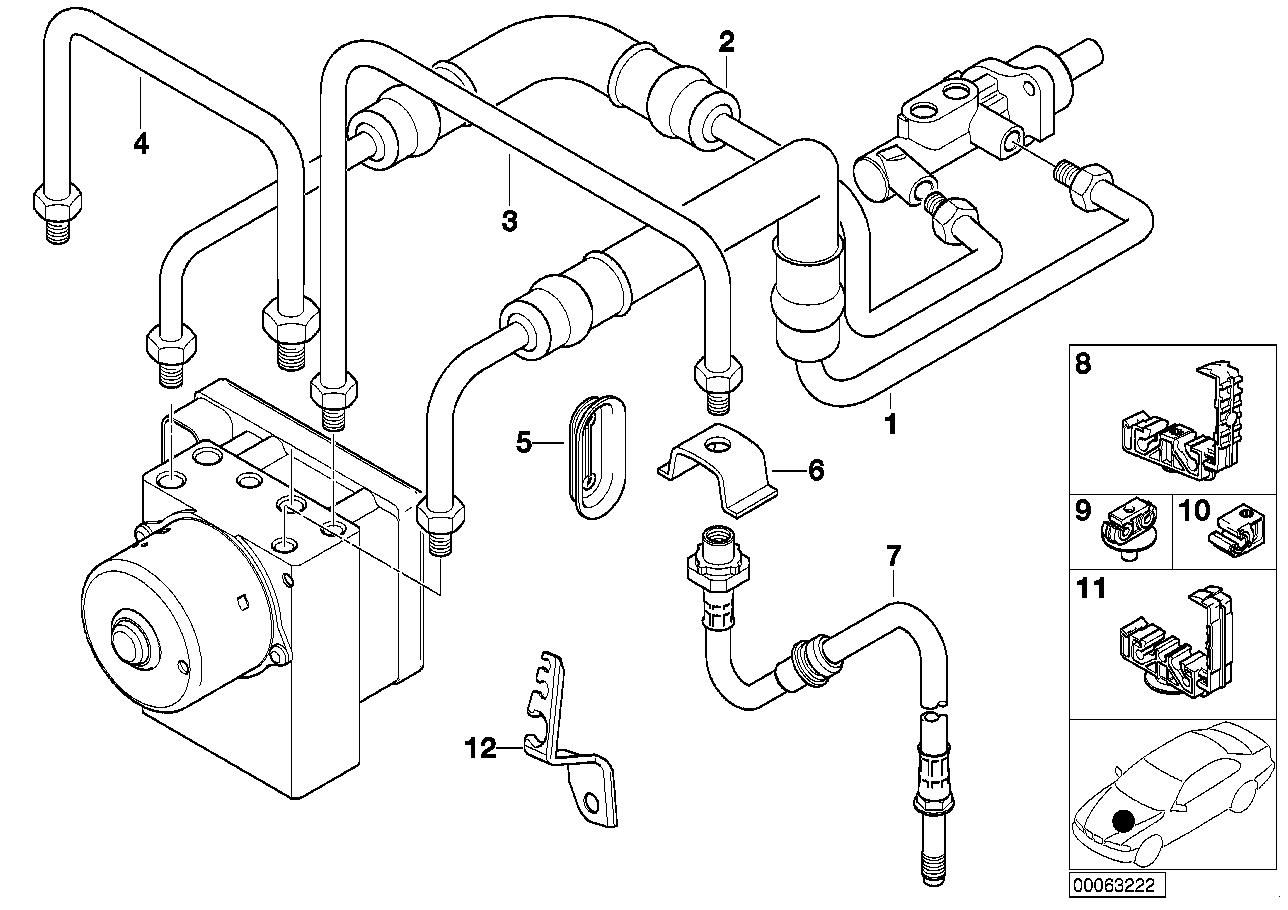 BMW 34-32-6-754-843 Pipe