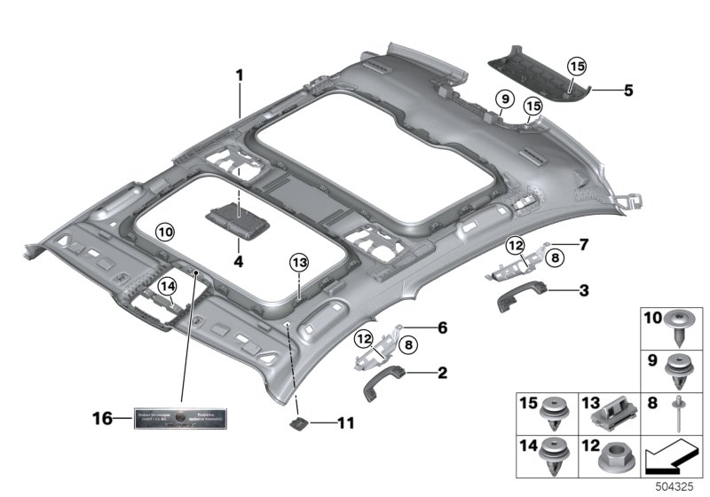 BMW 51-16-7-395-737 Grab Handle, Front