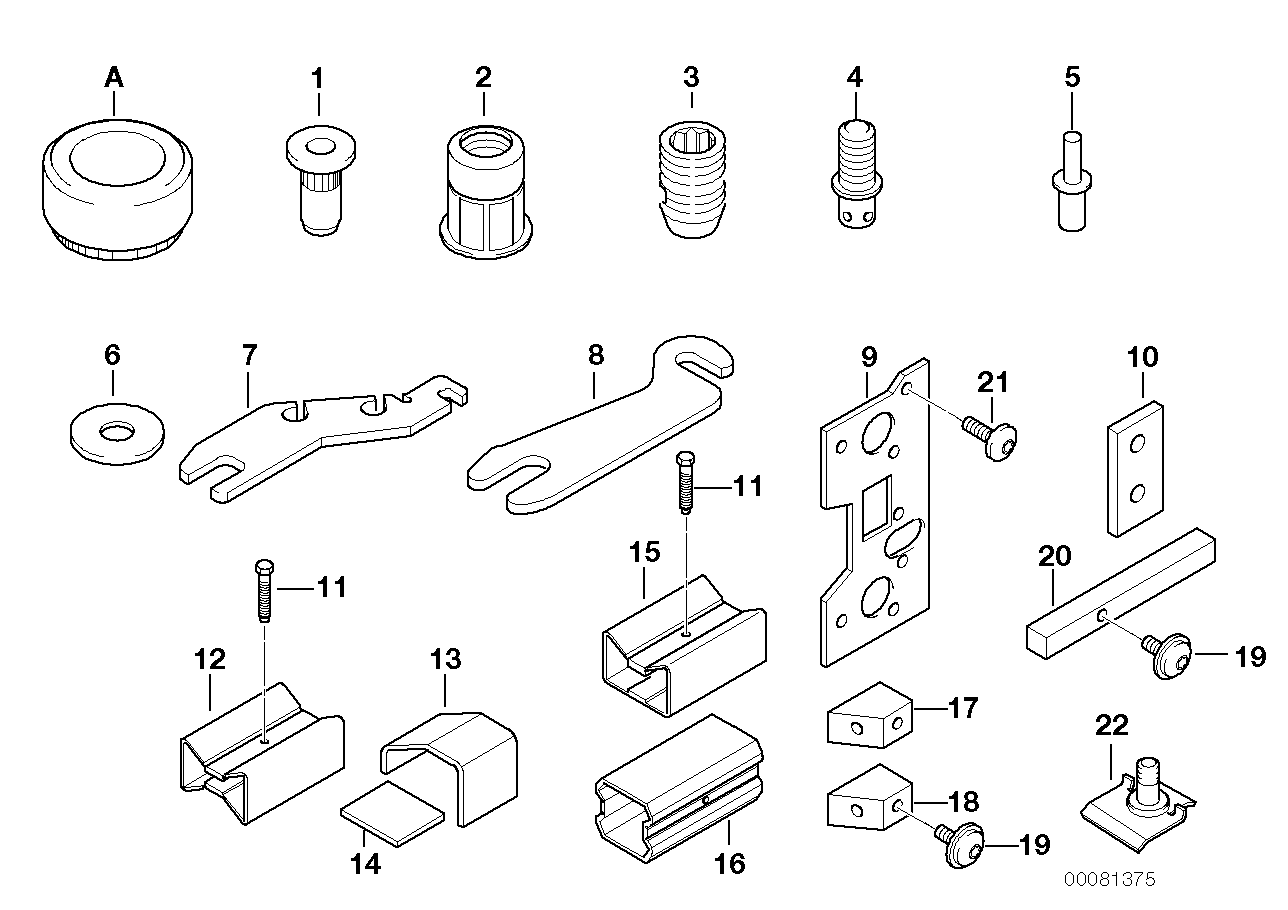 BMW 07-14-9-146-352 Blind Rivet Nut, Countersunk Head