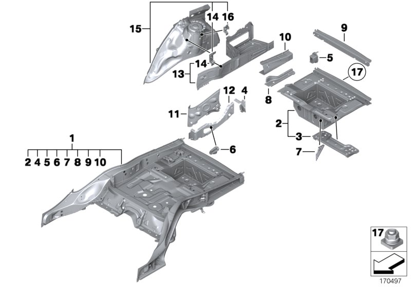 BMW 41-14-7-204-102 BRACKET, ACTIVATED CHARCOAL