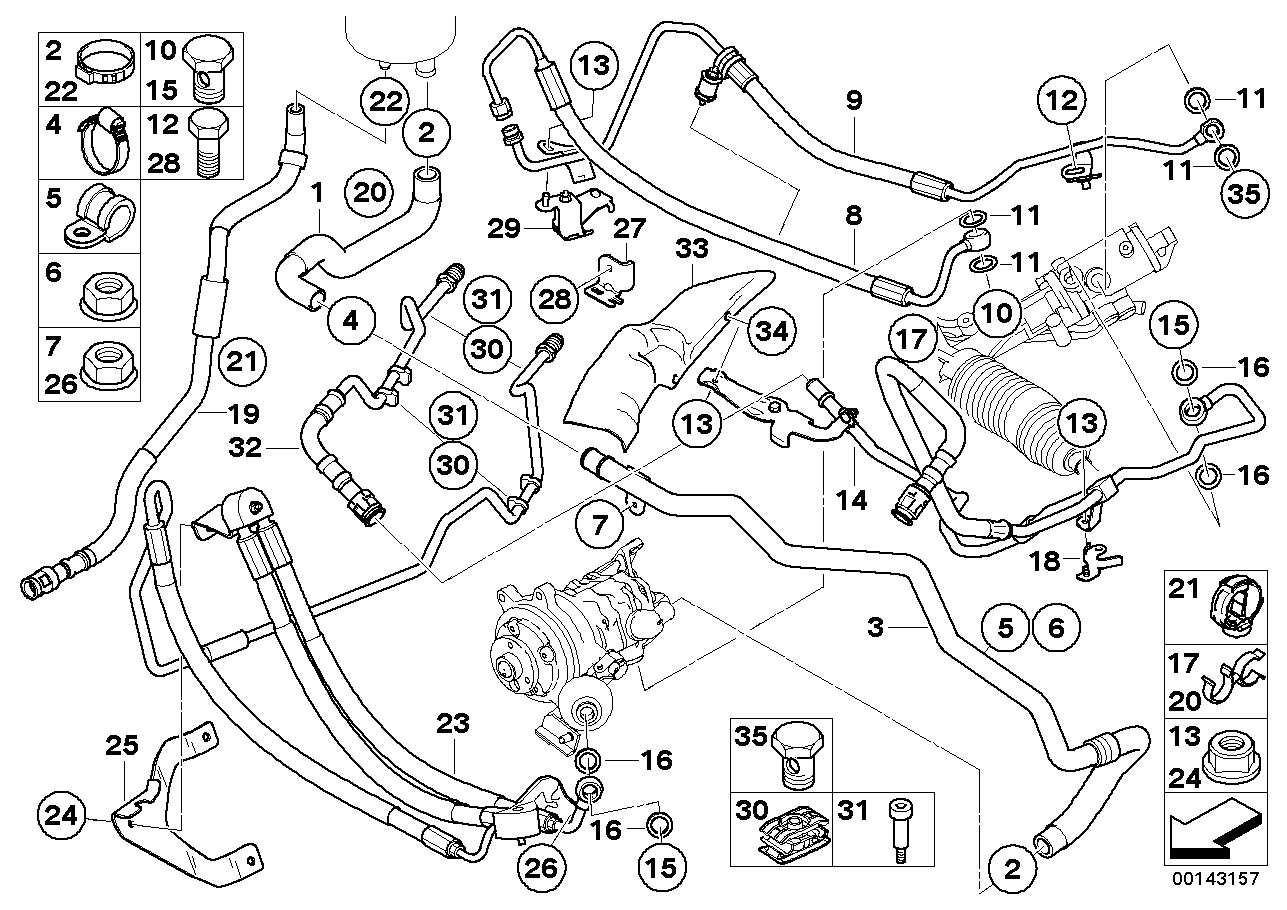 BMW 32-41-6-765-416 Clamp