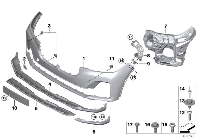 BMW 51-11-9-478-440 Trim Cover, Bumper, Primed