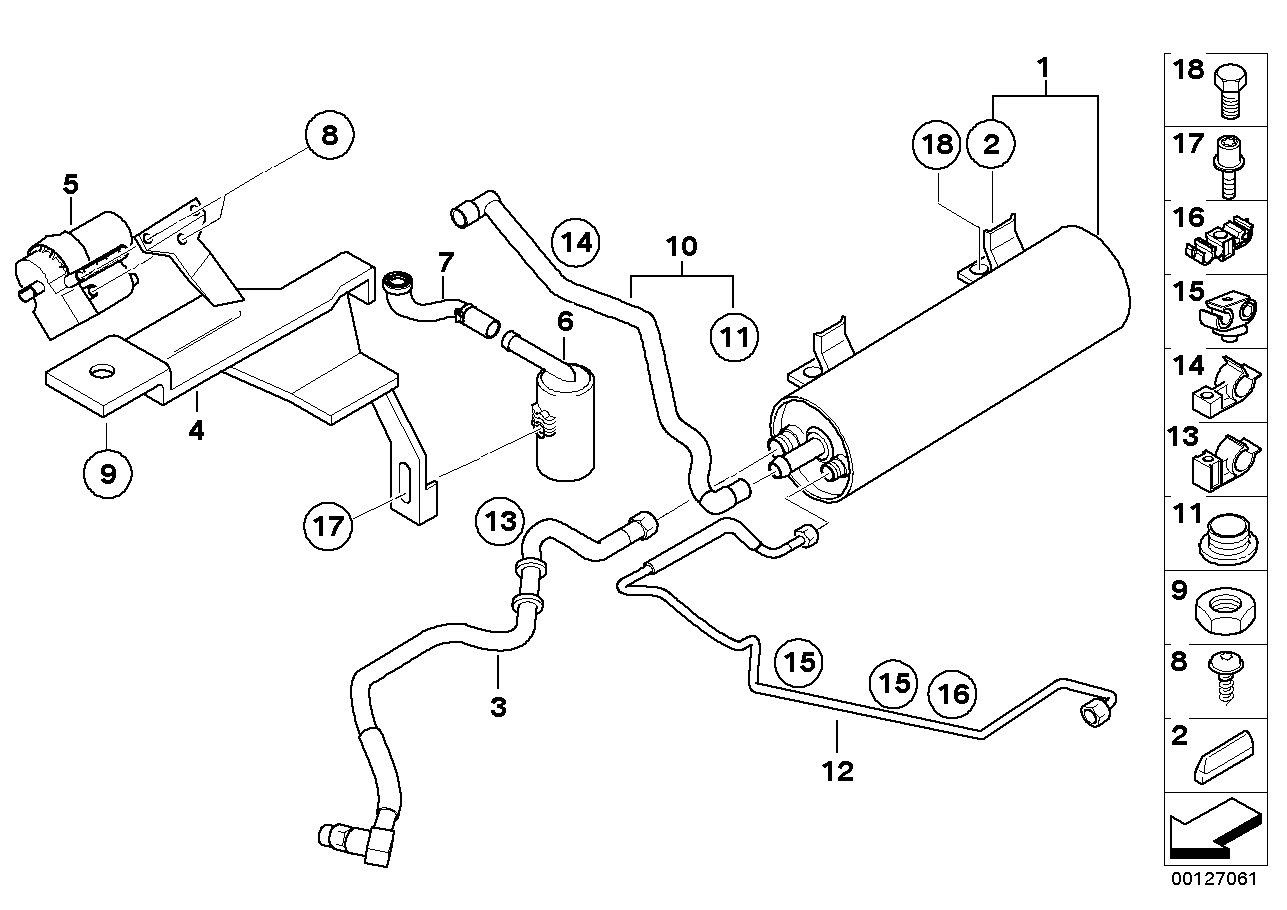 BMW 16-13-6-757-559 Scavenging Line Rear
