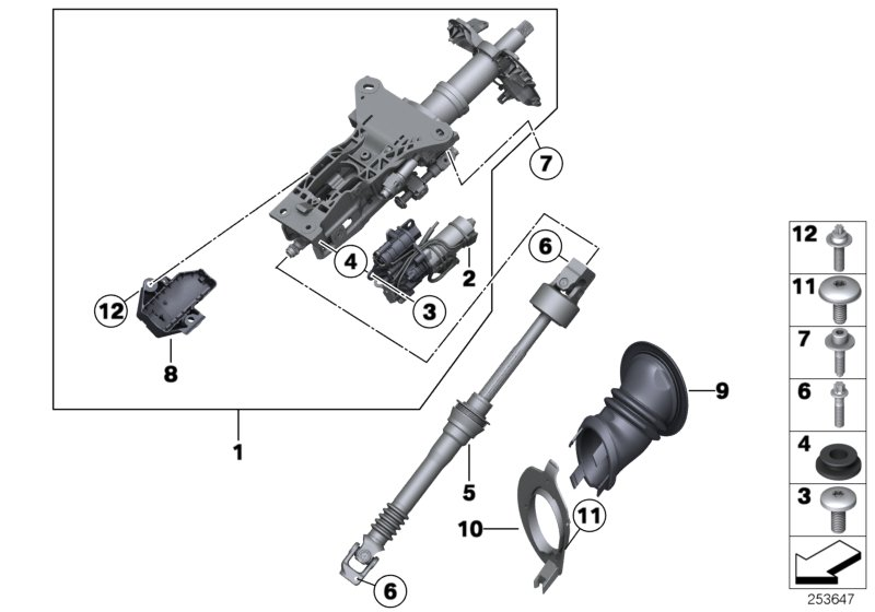 BMW 32-30-6-786-922 Steering Olumn Lock