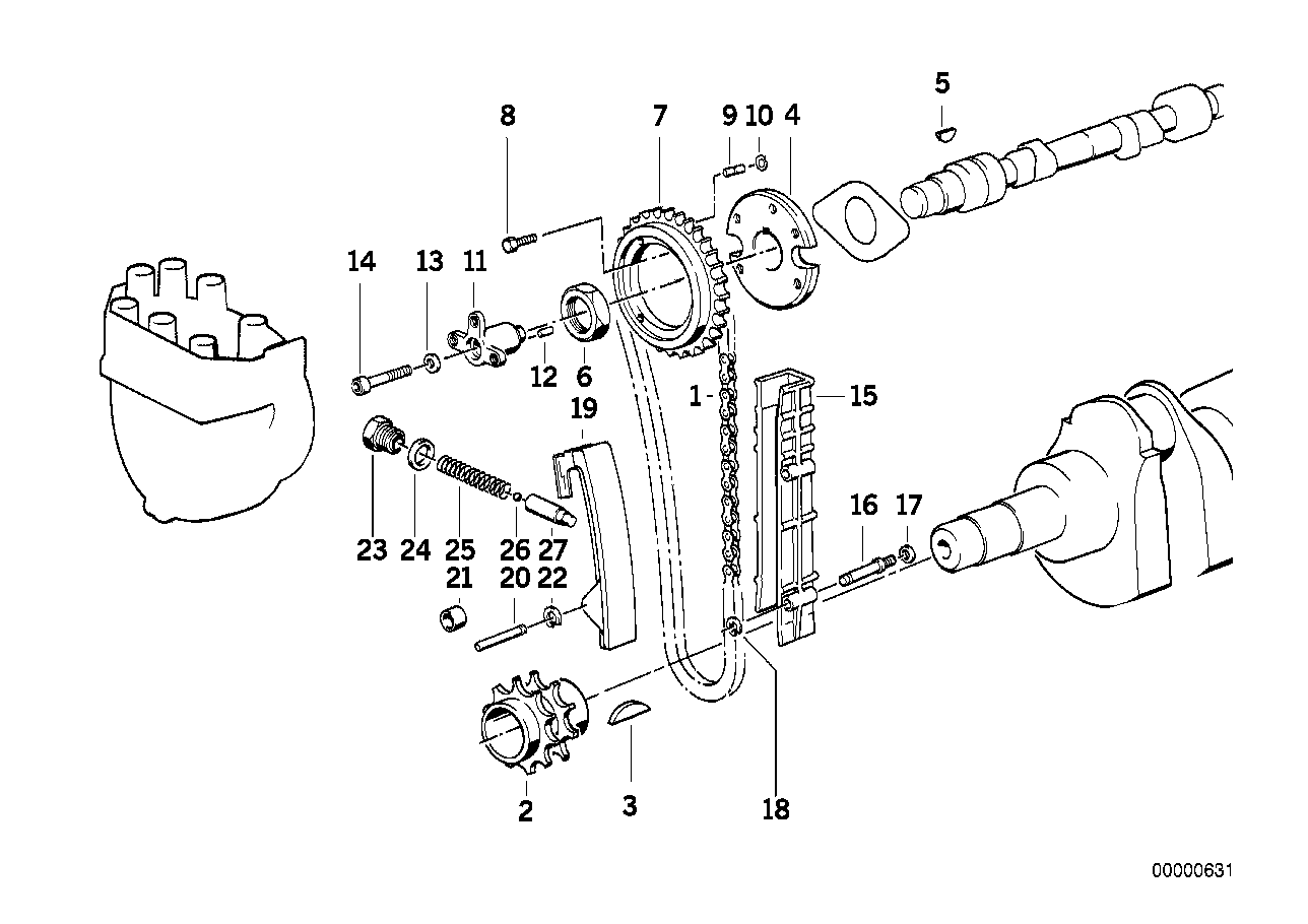 BMW 07-11-9-951-485 Woodruff Key