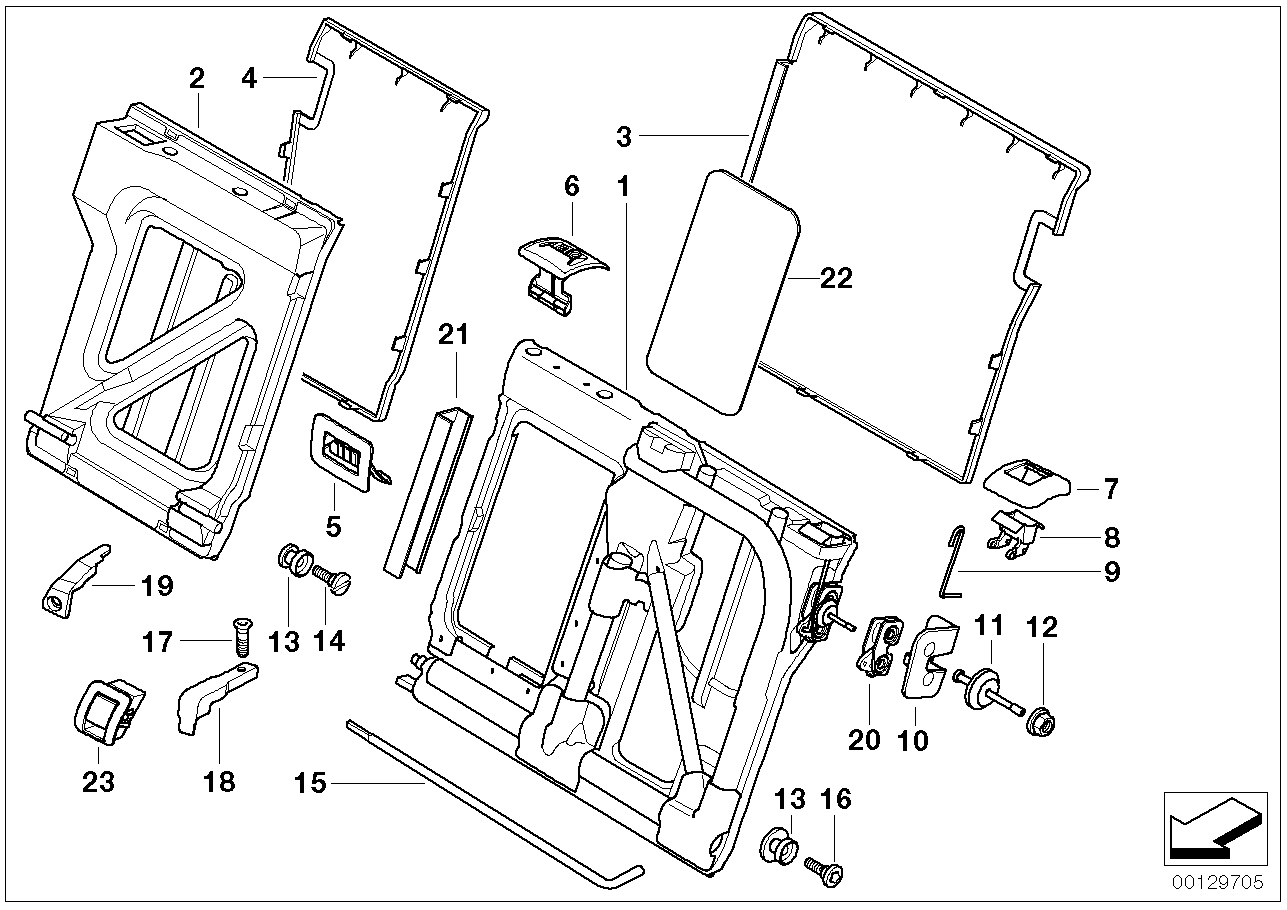 BMW 52-20-8-219-756 Ski Bag Locking Mechanism