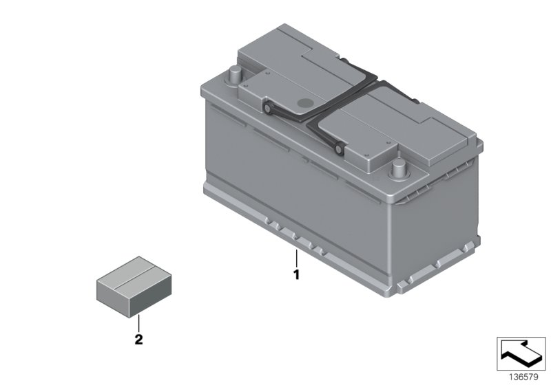 BMW 61-21-7-628-740 Battery, Manuf.: Exide (Warranty Only)
