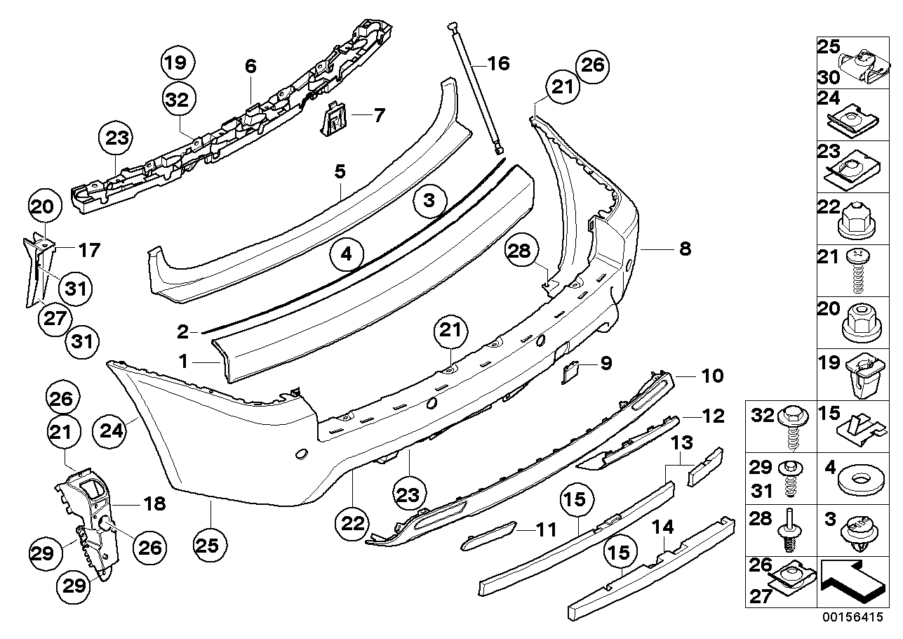 BMW 51-12-3-413-810 Sheet Metal Nut, Self-Locking
