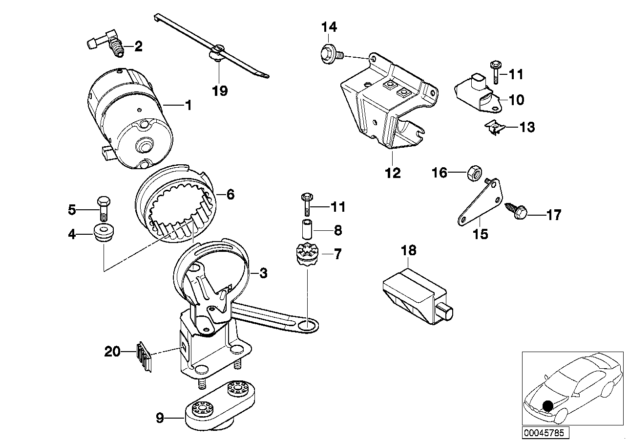 BMW 34-51-6-751-719 Bracket For Compressor