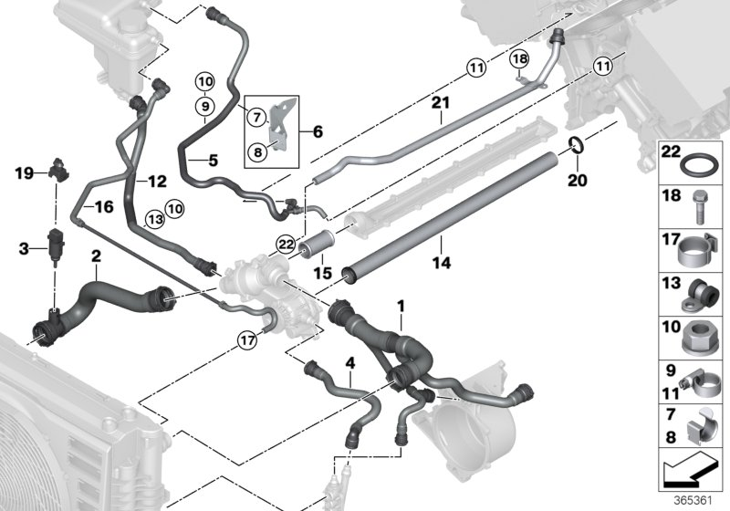 BMW 17-12-7-515-346 Pipe Clamp