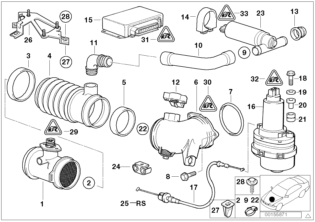 BMW 35-41-1-161-430 Repair Kit Throttle-Valve Actuator