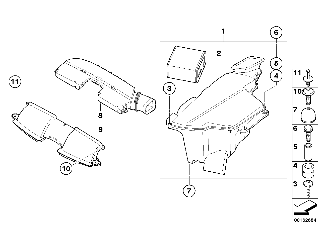 BMW 13-71-7-838-567 Intake Silencer