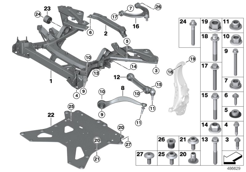 BMW 31-10-6-863-037 Front Axle Support