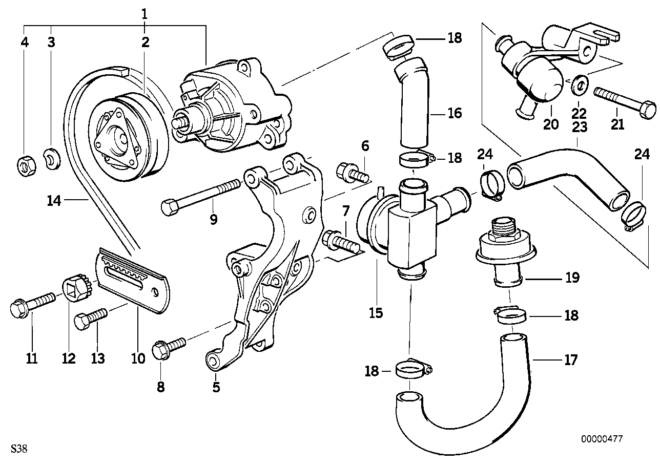 BMW 07-11-9-913-916 Hex Bolt With Washer