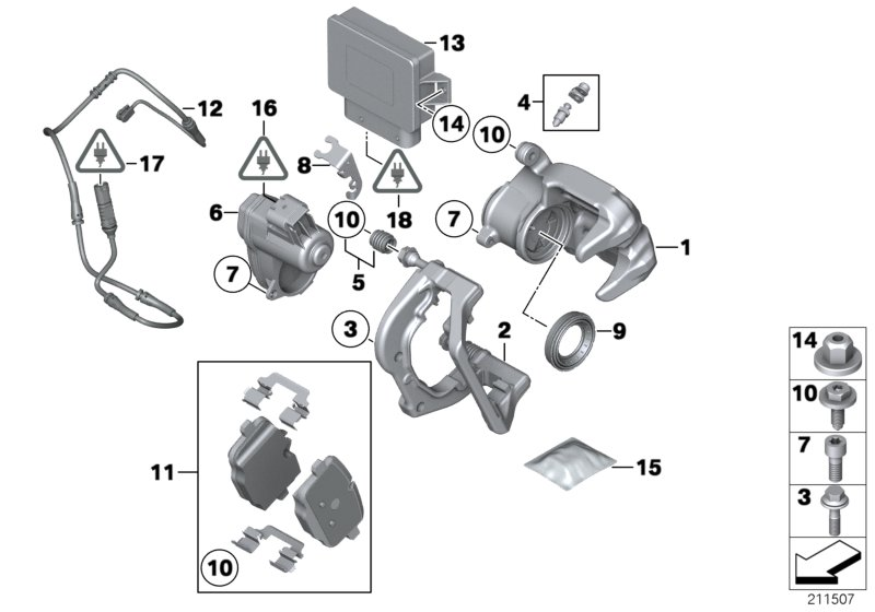 BMW 34-21-2-284-377 Cable Bracket, Left