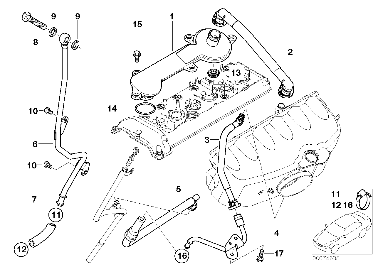 BMW 11-15-7-832-781 Return Pipe