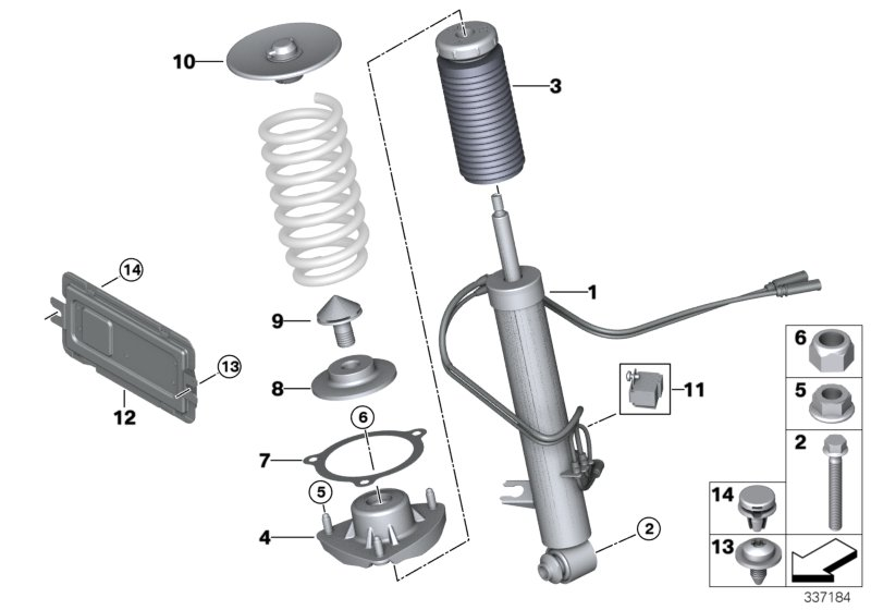 BMW 37-14-6-854-019 SPACER CLIP