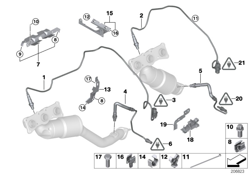 BMW 12-52-7-558-215 Bracket For Lambda Probe Cable