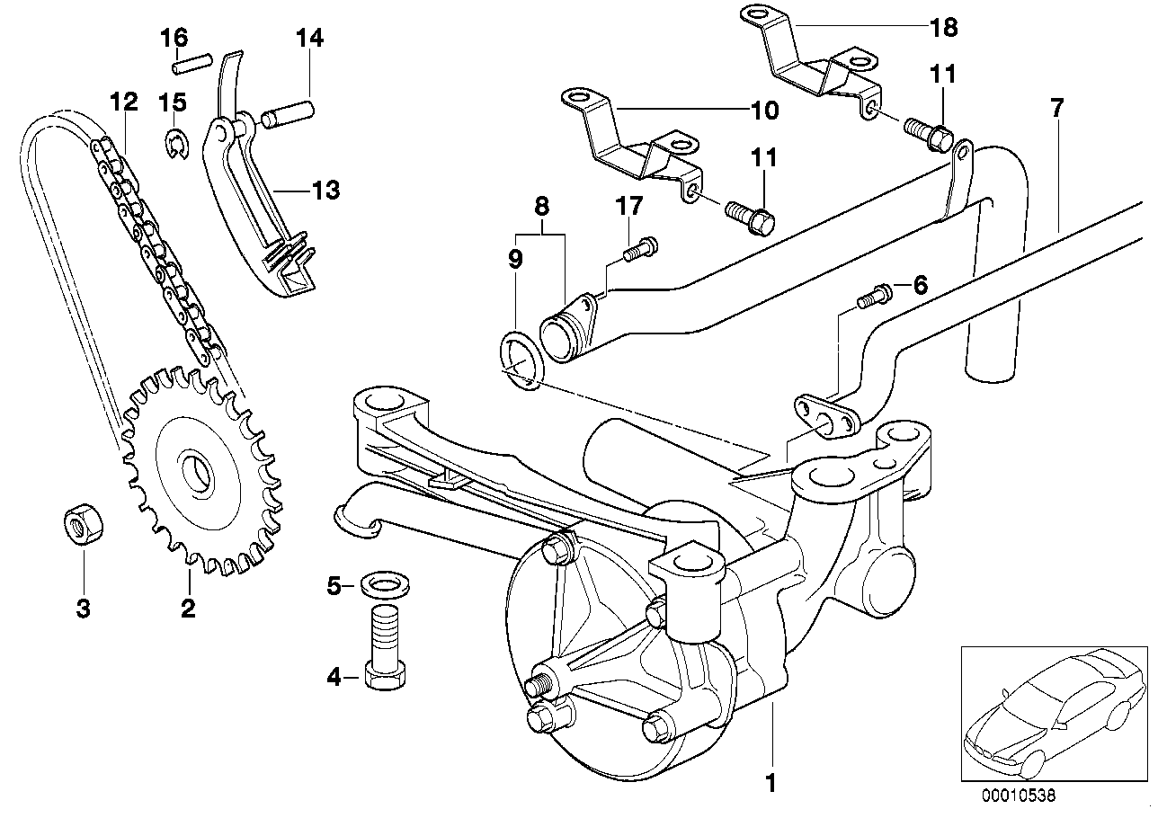 BMW 11-41-1-405-215 Return Pipe
