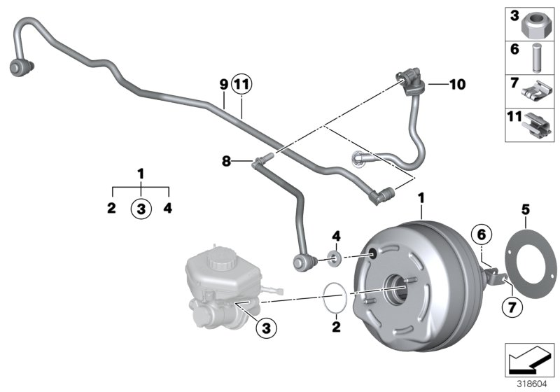 BMW 11-66-8-600-882 Vacuum Pipe