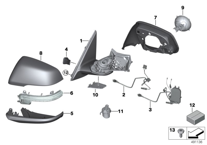 BMW 51-16-9-492-513 LIGHT MODULE, LEFT