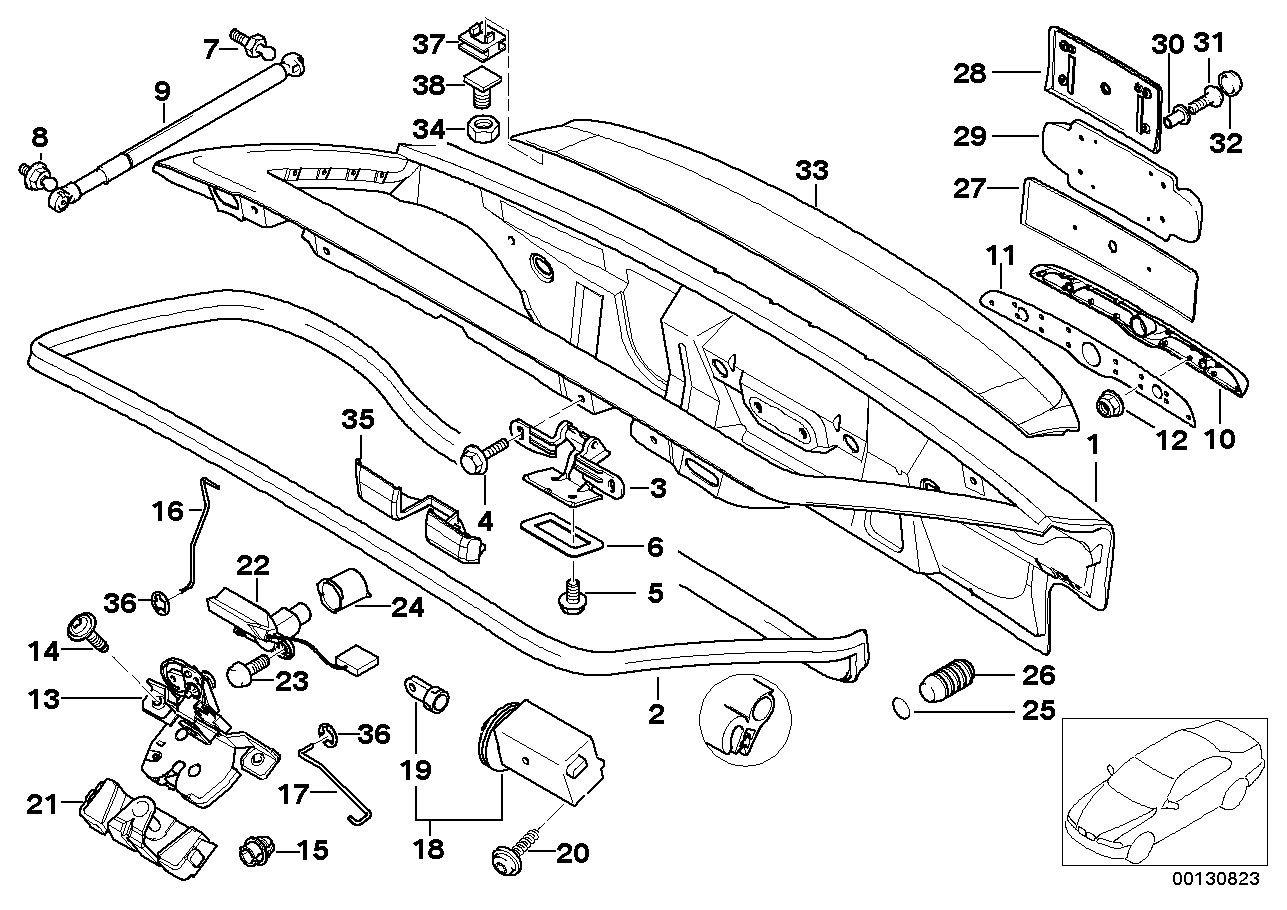 BMW 41-62-0-307-010 Trunk Lid
