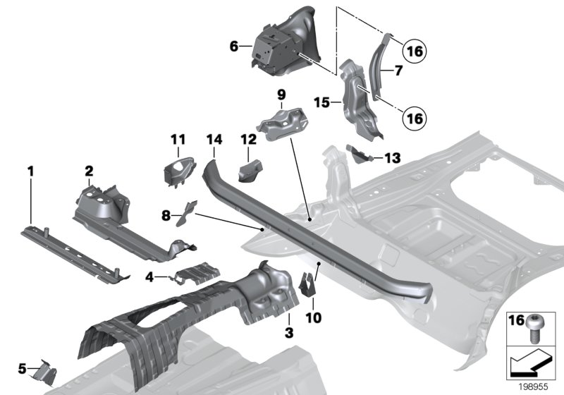 BMW 41-11-2-993-083 Locator, Compression Strut, Left