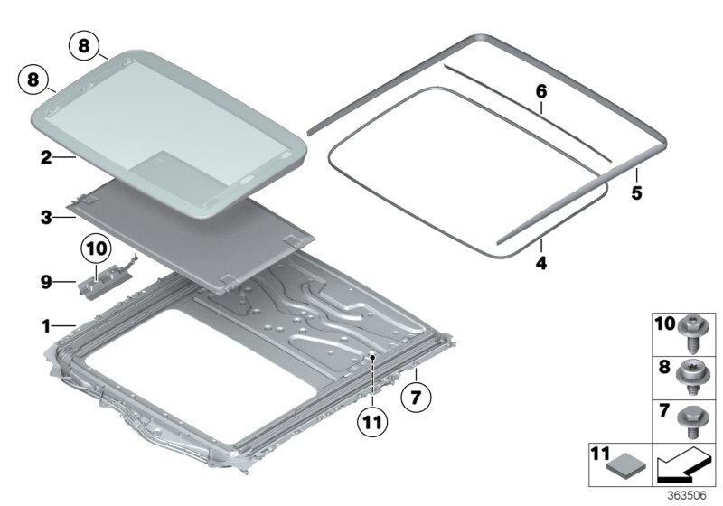 BMW 54-10-7-356-410 Felt Pad, Self-Adhesive