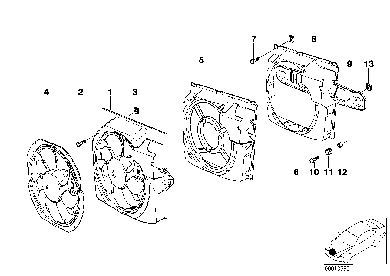 BMW 64-53-8-373-922 Screw, Self Tapping