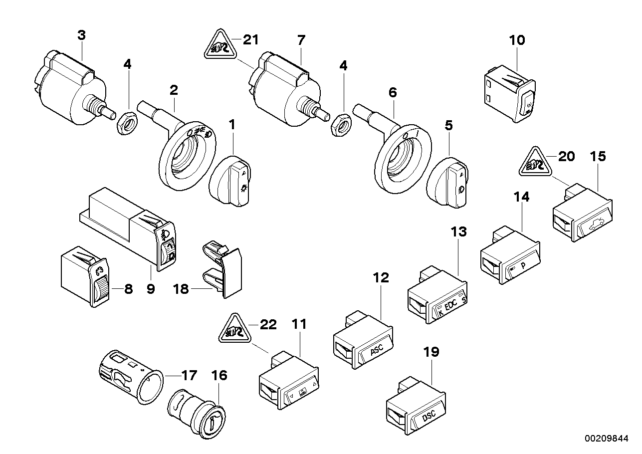 BMW 61-13-6-954-554 Universal Socket Housing Uncoded