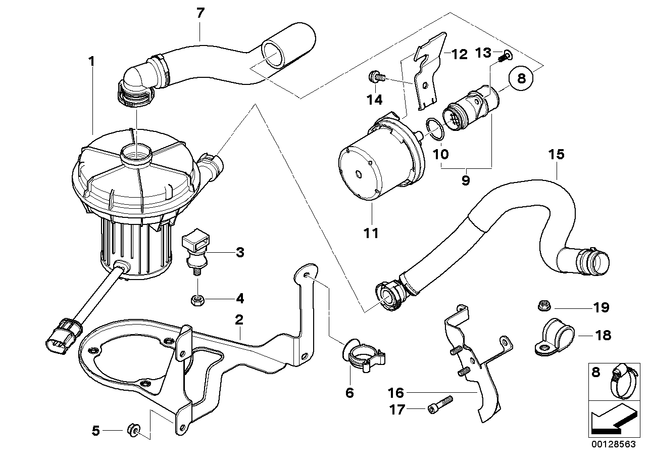 BMW 07-14-7-525-090 Hose Clamp