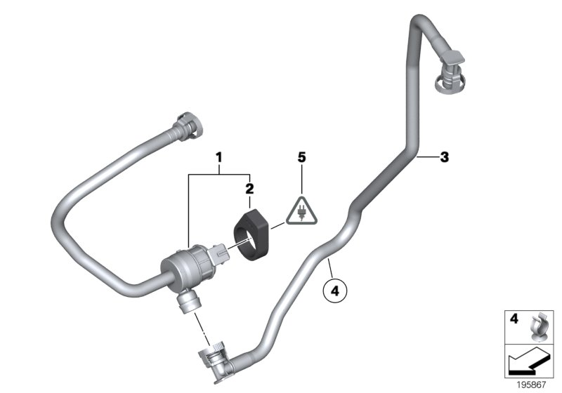 BMW 13-90-7-636-130 Fuel Tank Breather Line